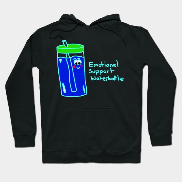 Emotional Support Water bottle Hoodie by HFGJewels